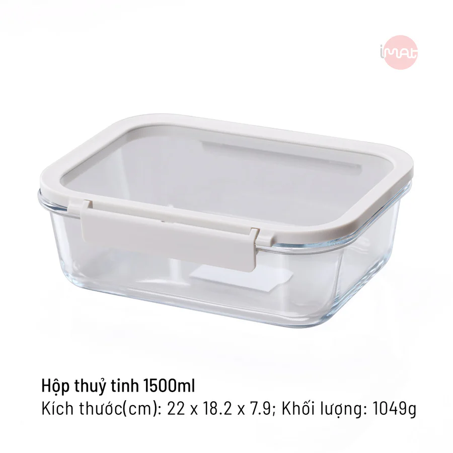Bộ 14 Hộp Thuỷ Tinh Neoflam Comodo Chịu Nhiệt Nắp Kính
