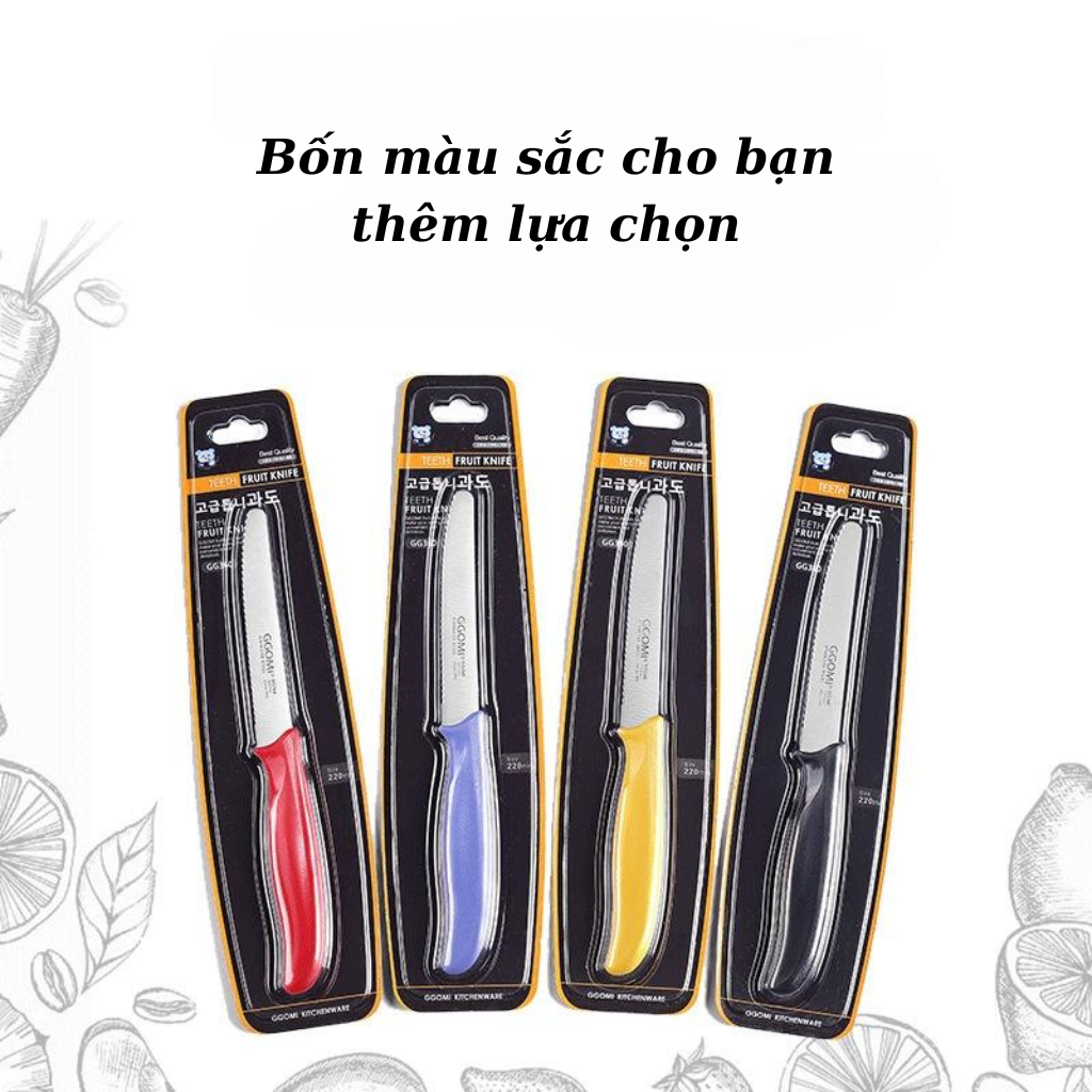 Dao đa năng lưỡi răng cưa GGOMi Hàn Quốc GG360. 4 Màu lựa chọn
