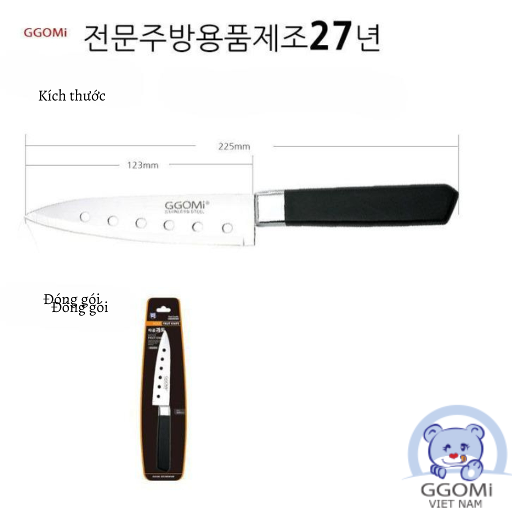 Dao gọt hoa quả có lỗ GGOMi Hàn Quốc GG355