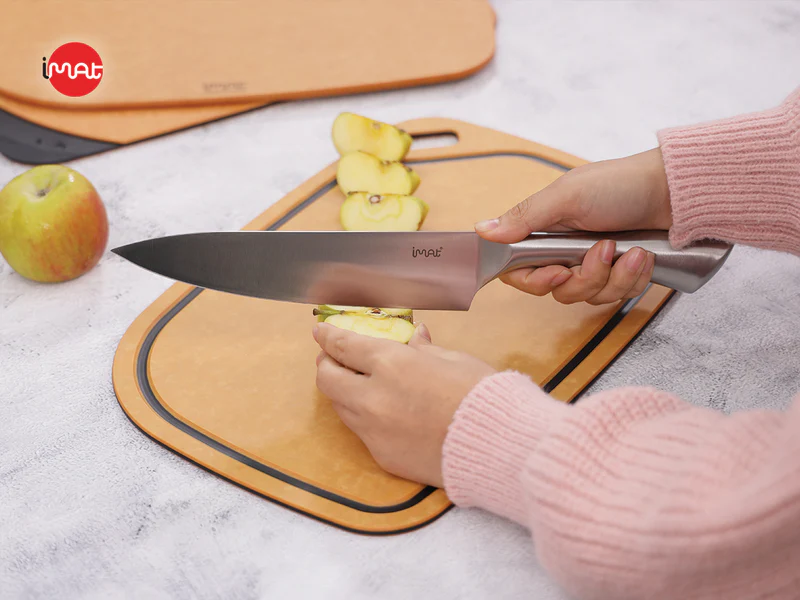 Dao Chef cán thép iMat, Lưỡi thép cacbon 5CR15 sắc, bền bỉ