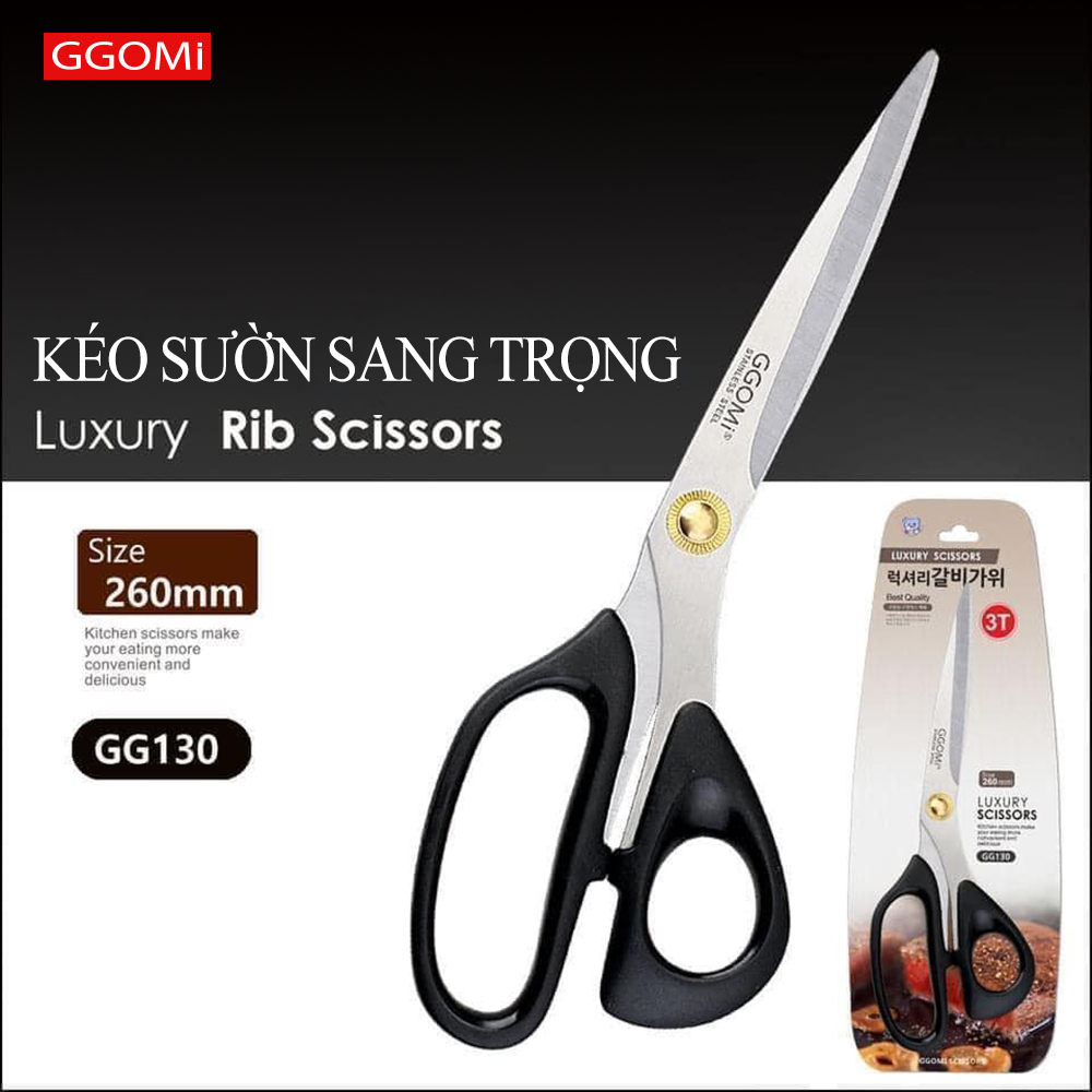 Kéo cắt sườn - thịt nướng BBQ cao cấp GGOMI GG130 Hàn Quốc