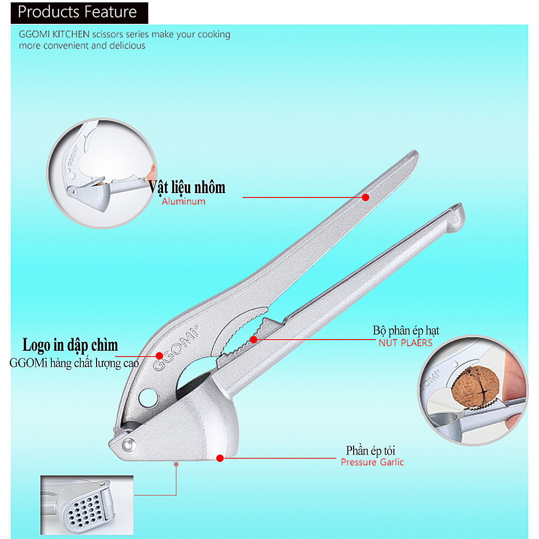 Ép tỏi GGOMI Hàn Quốc GG759