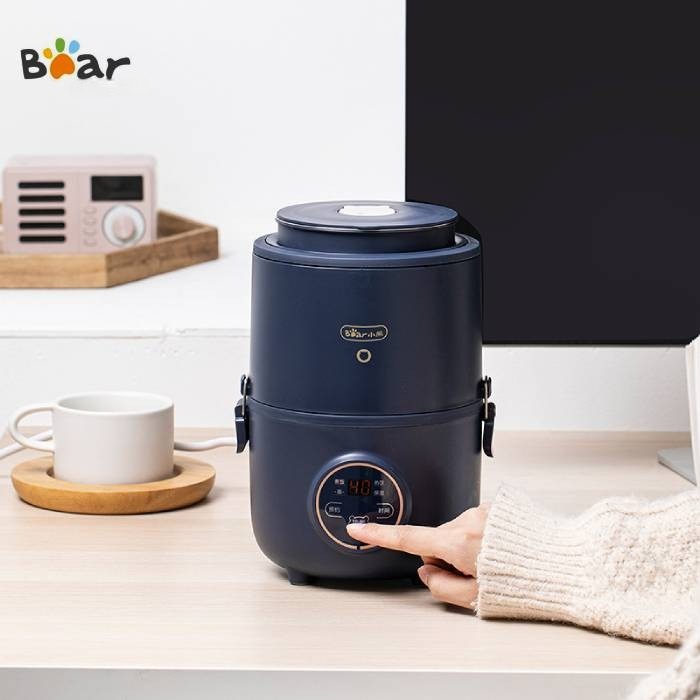 Hộp cơm điện tử hẹn giờ Bear 3 khay inox DFH-B15X3