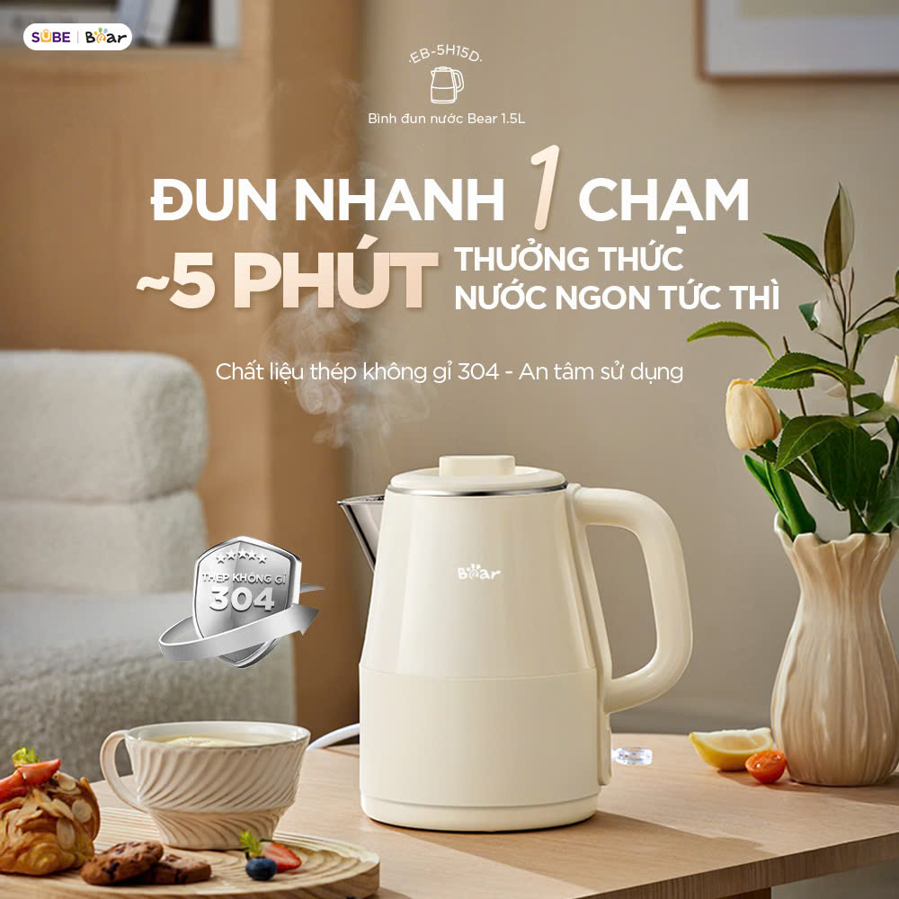 Ấm đun nước Bear 1.5L EB-5H15D