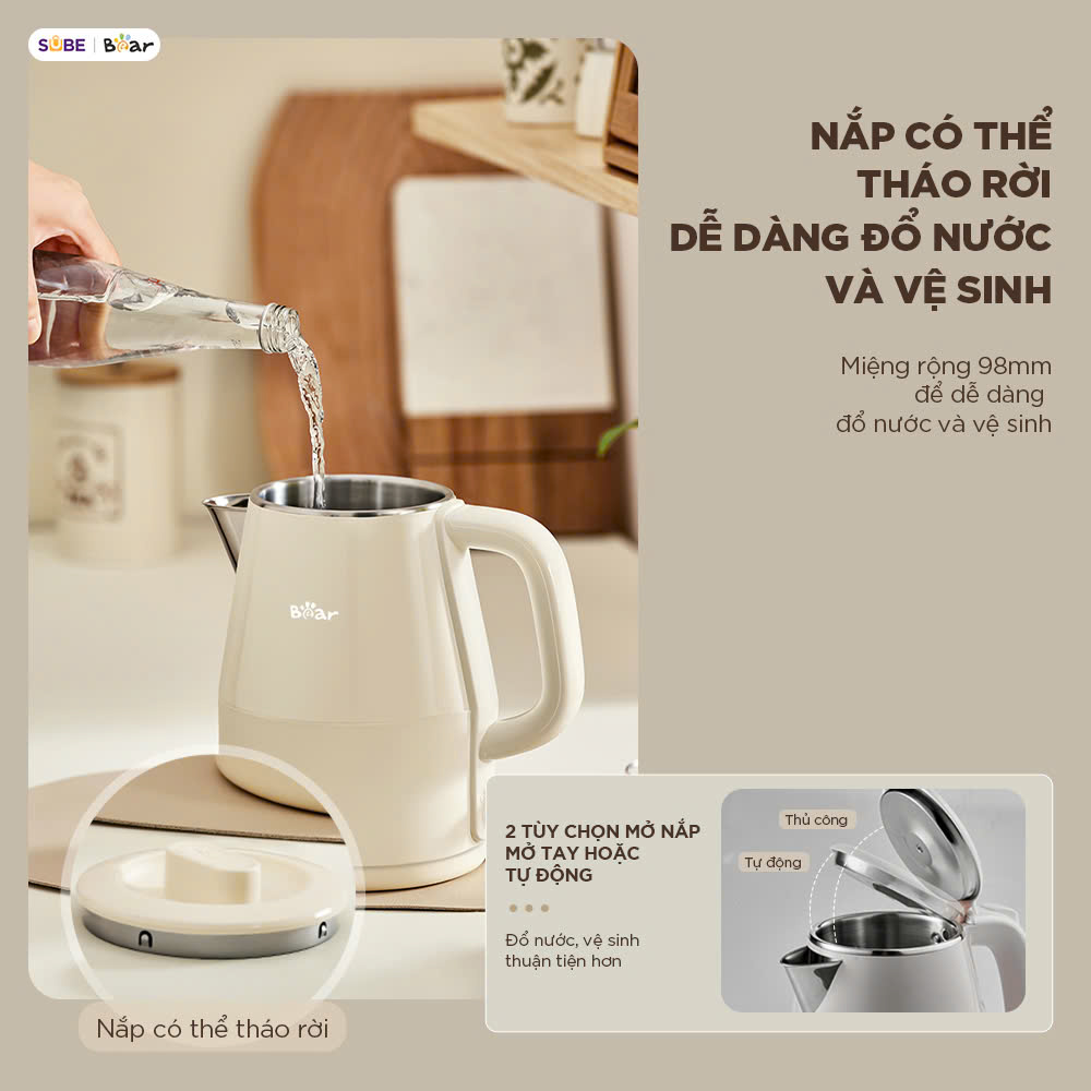 Ấm đun nước Bear 1.5L EB-5H15D