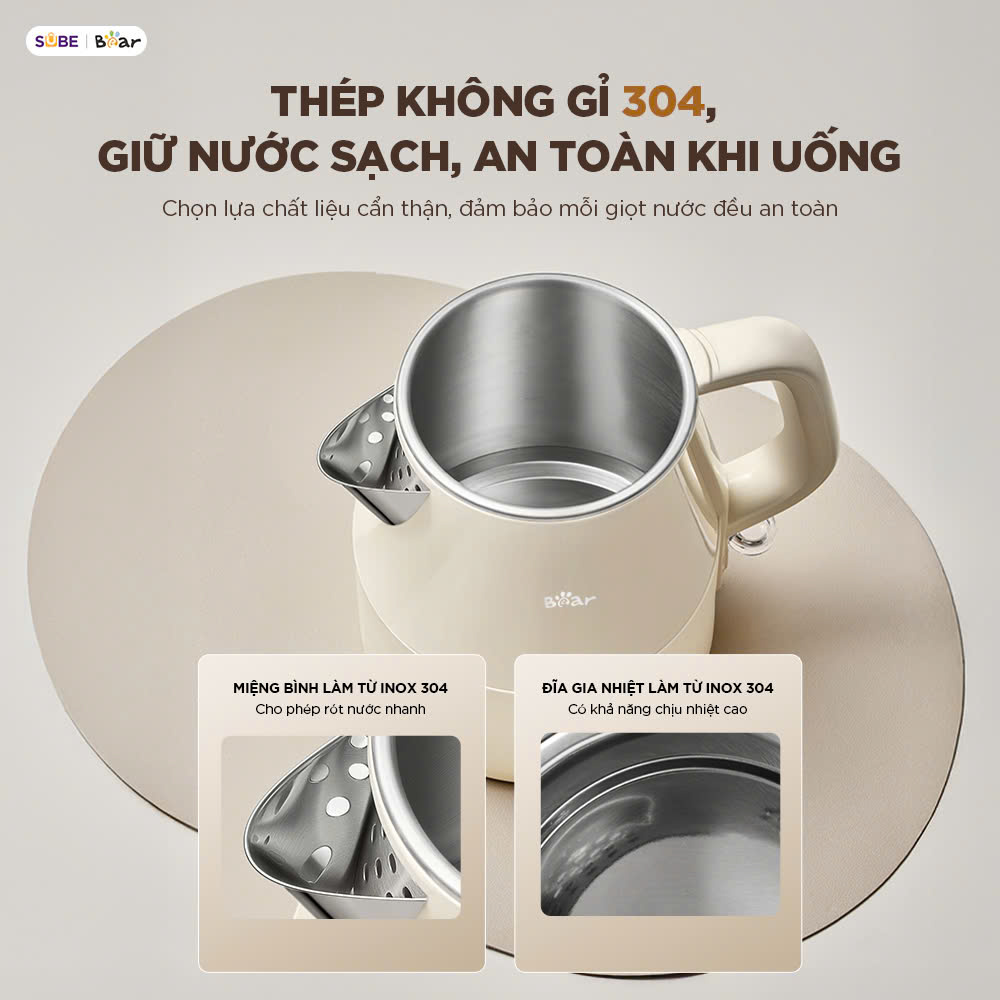 Ấm đun nước Bear 1.5L EB-5H15D