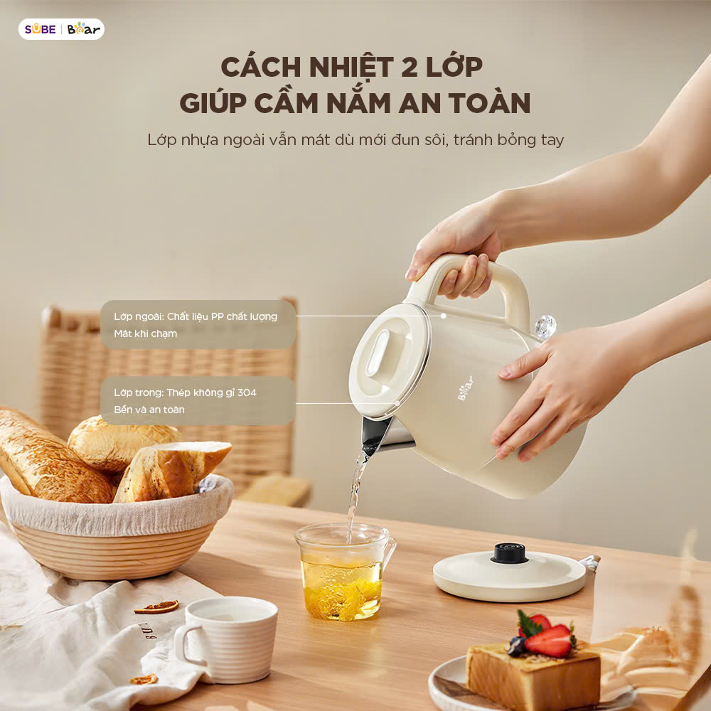Ấm đun nước Bear 1.5L EB-5H15D