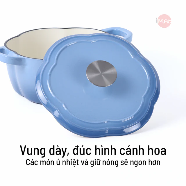 Nồi Gang Tráng Men iMat Hình Bí Ngô 20cm