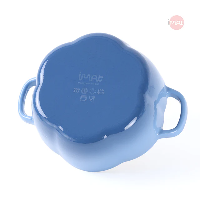 Nồi Gang Tráng Men iMat Hình Bí Ngô 20cm