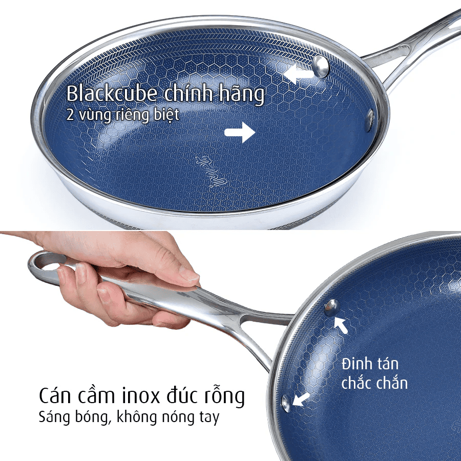 Chảo Chiên Cỡ Vừa Imat Hybrid 24Cm, Chống Dính Ceramic Xanh