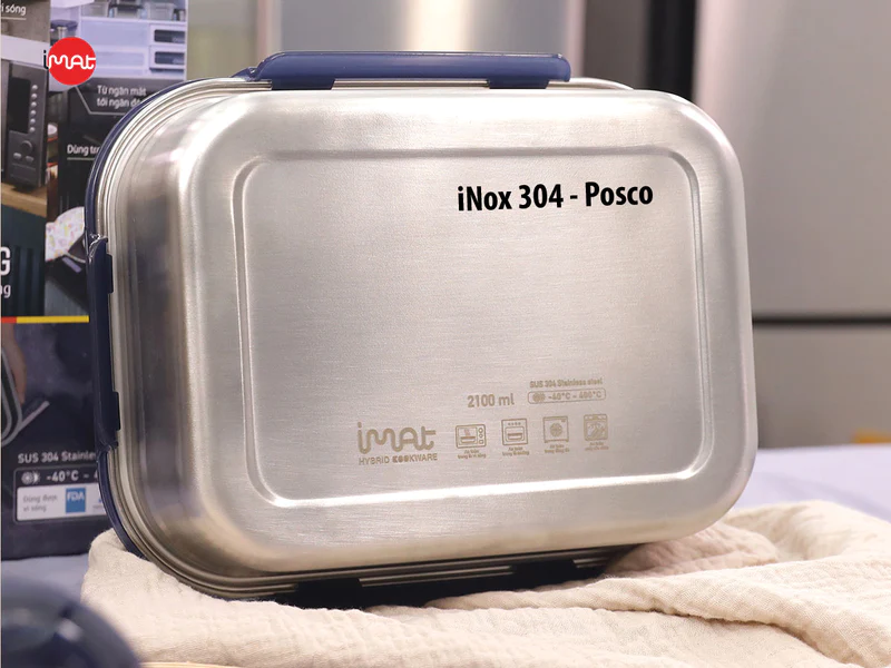 Bộ 4 hộp inox dùng vi sóng Imat
