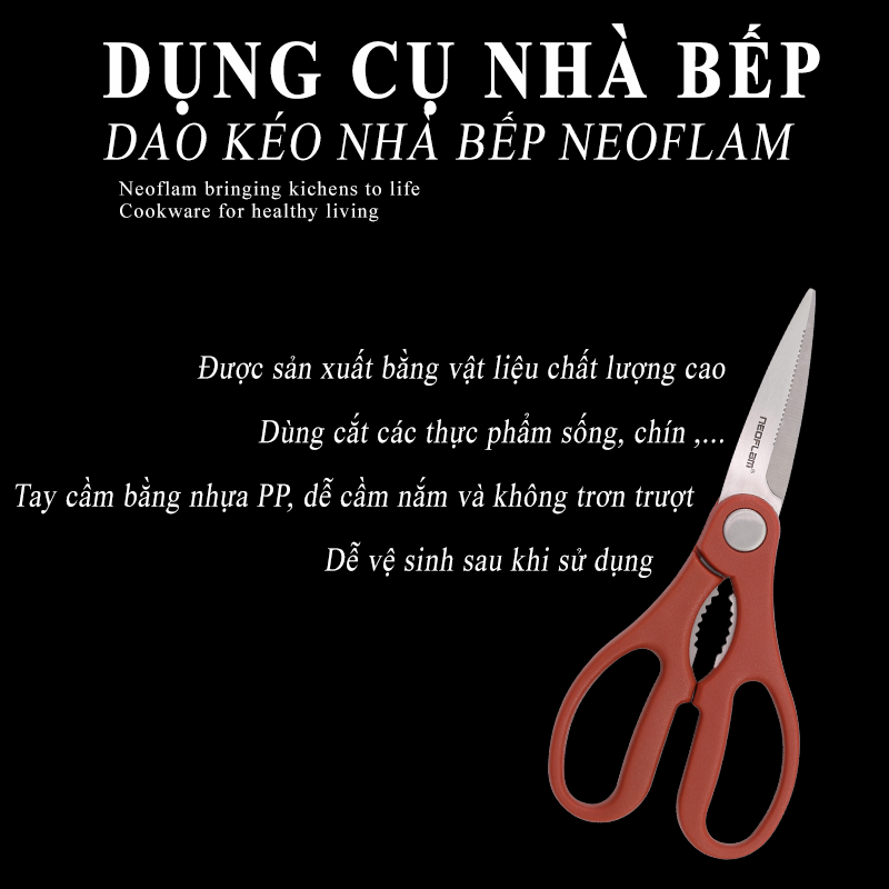 Kéo nhà bếp Neoflam thép không gỉ CK-SS-S08