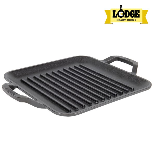 Chảo gang Lodge - LC11SGP Chảo gang nướng hình vuông 28cm