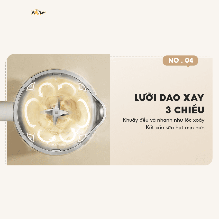 Máy làm sữa hạt Bear 0.6L SB-SH06C