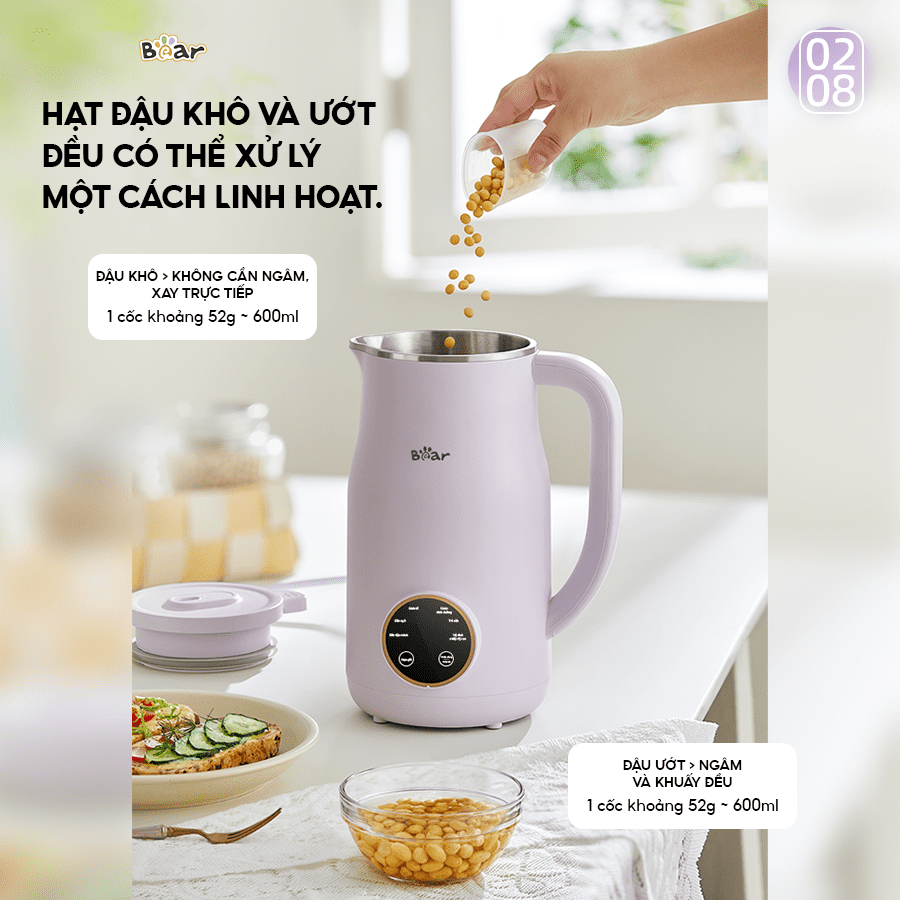 Máy làm sữa hạt Bear 0.6L SB-SH06D
