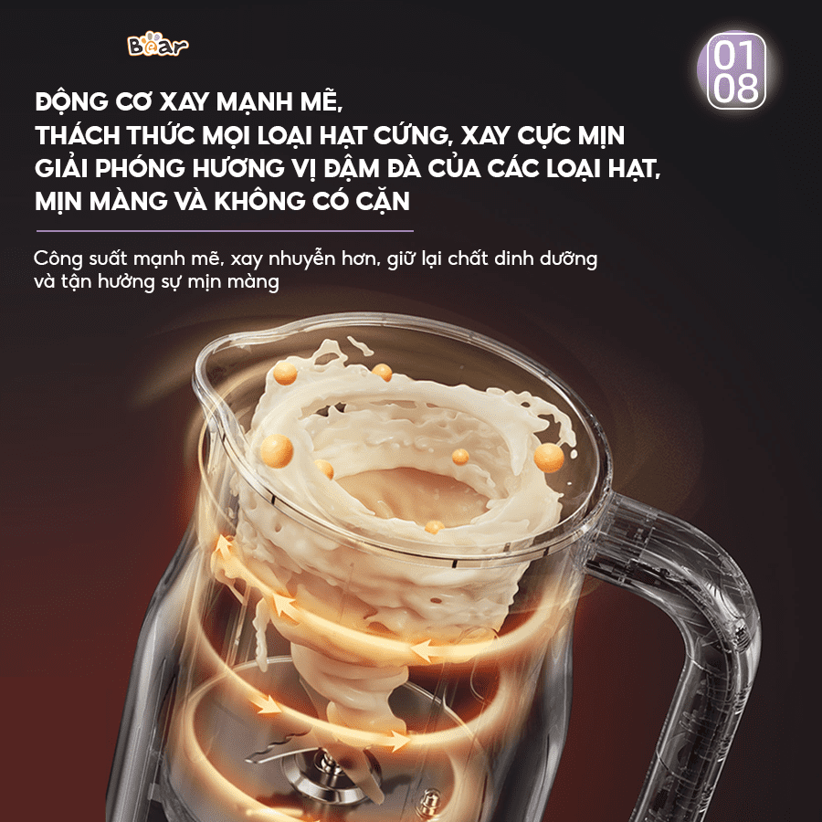 Máy làm sữa hạt Bear 0.6L SB-SH06D