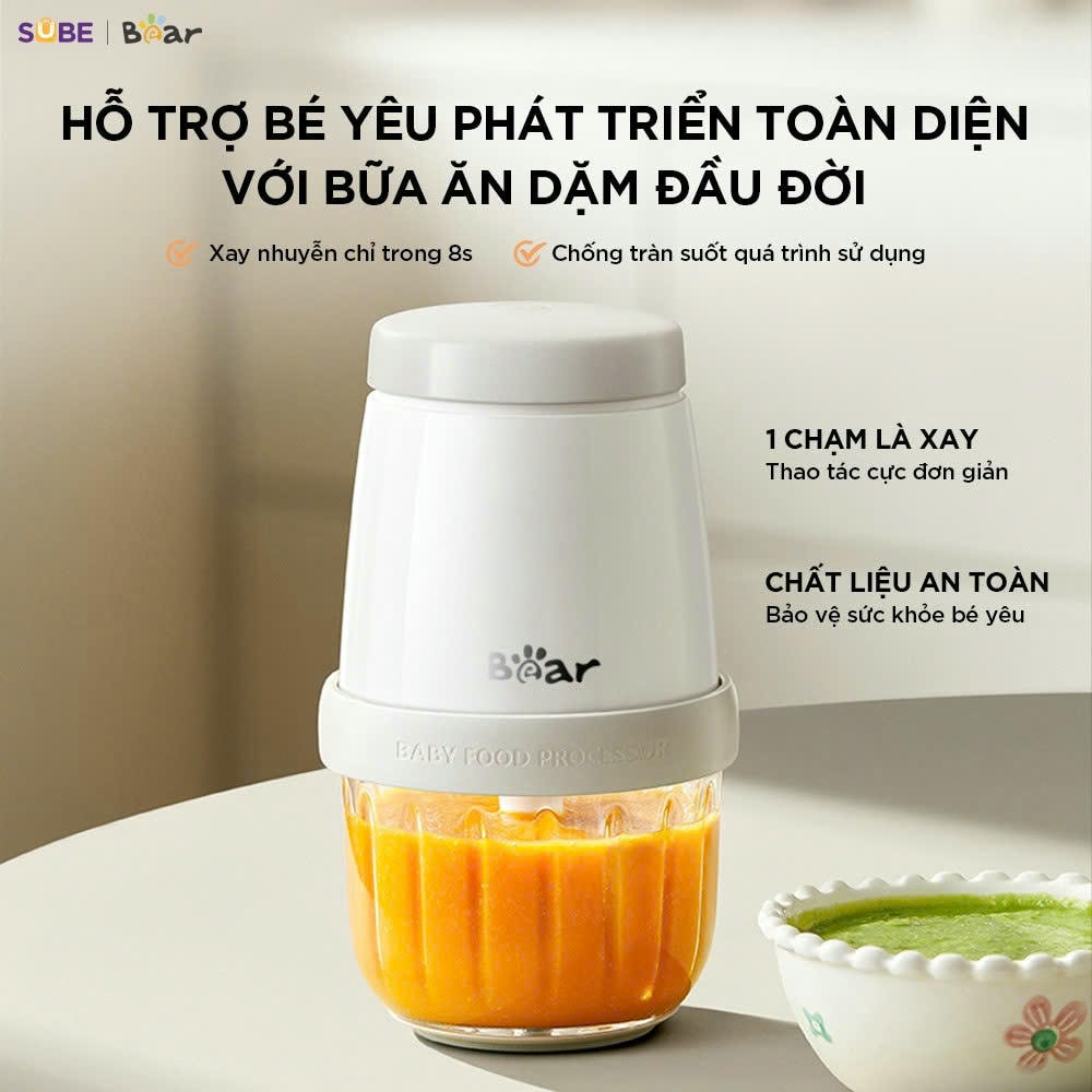 Máy xay ăn dặm 8 lưỡi 0.3L Bear CH-5H02D24