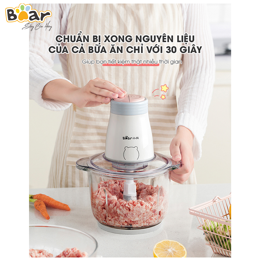 Máy Xay Thịt Đa Năng 2L Bear QSJ-B02Q1