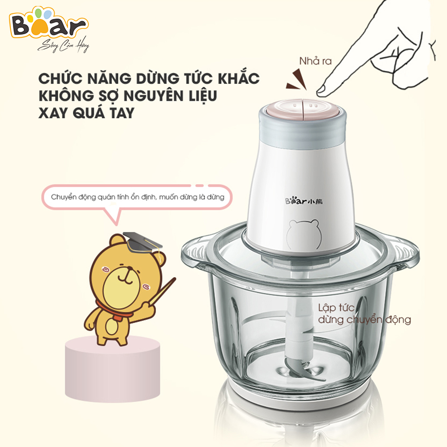 Máy Xay Thịt Đa Năng 2L Bear QSJ-B02Q1