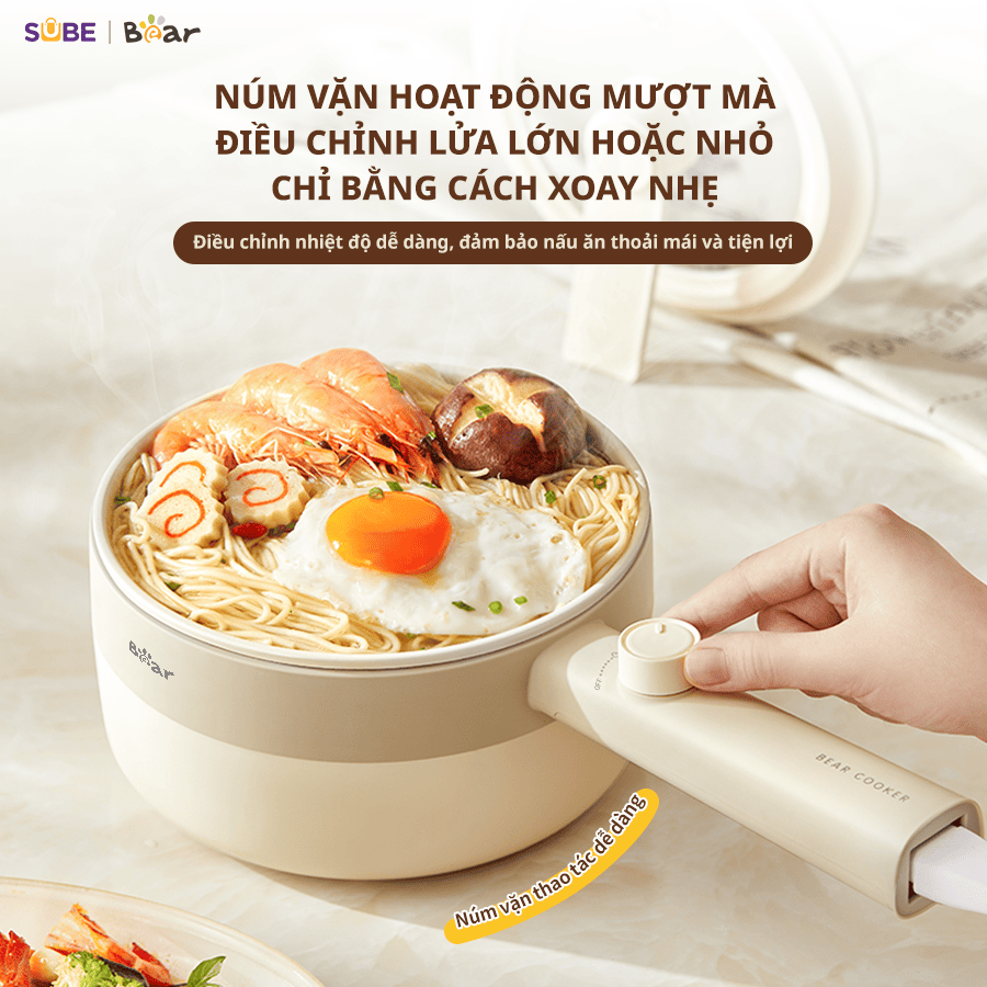 Nồi nấu điện đa năng/ Ca nấu mỳ Bear MC-4H16F
