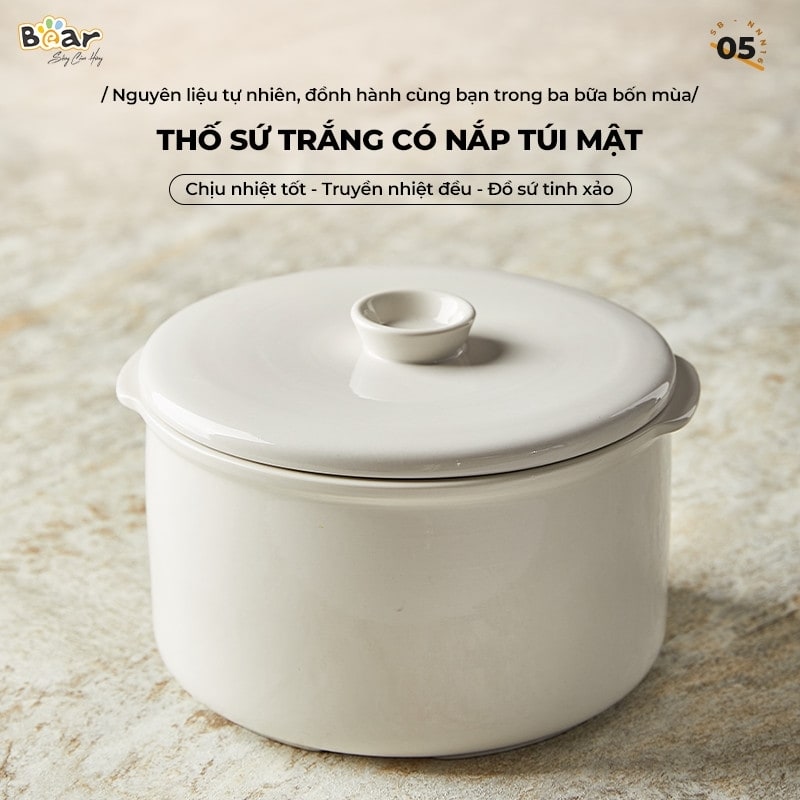 Nồi nấu chậm Bear 1,6L SB-NNC16