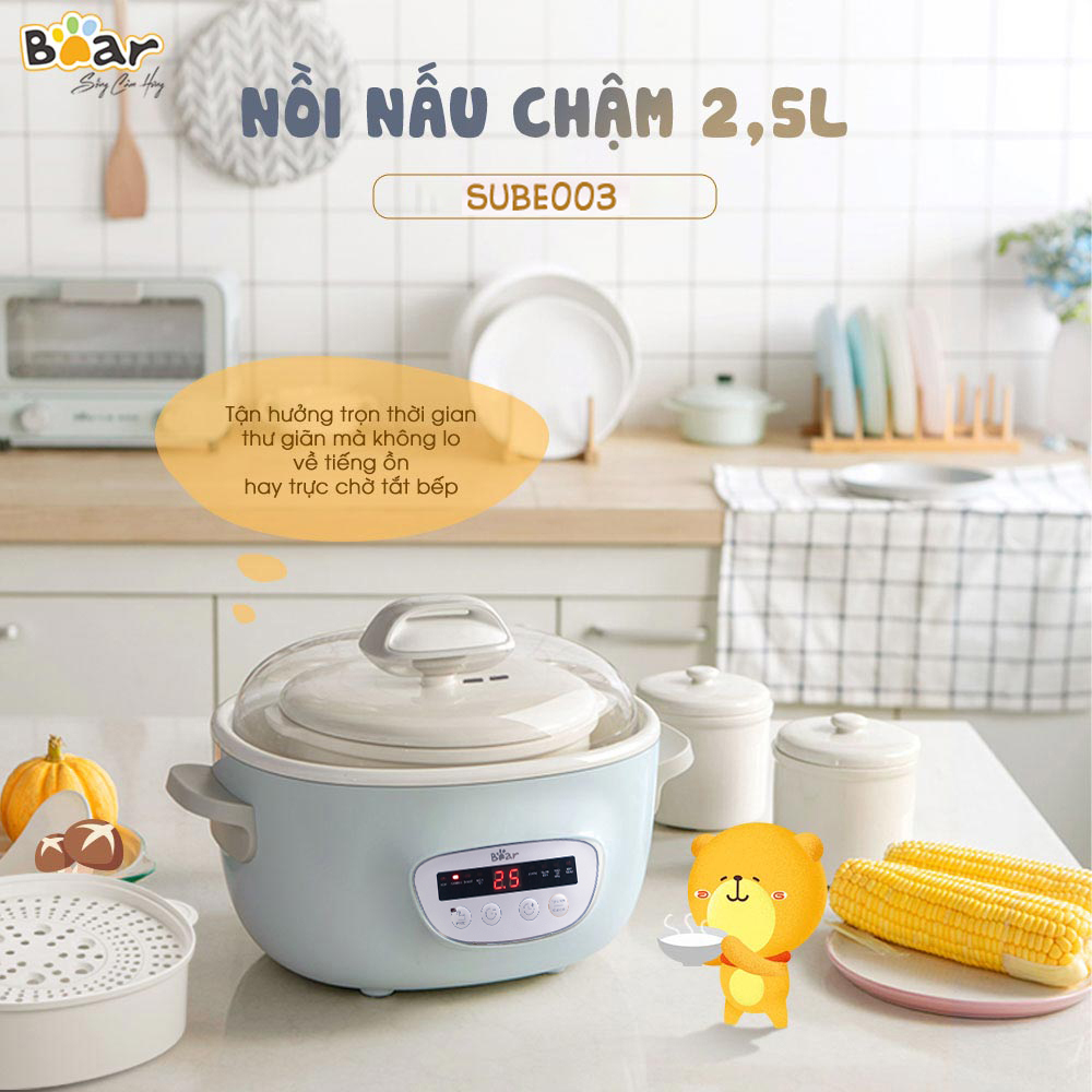 Nồi Nấu Chậm 2.5L Bear Sube003