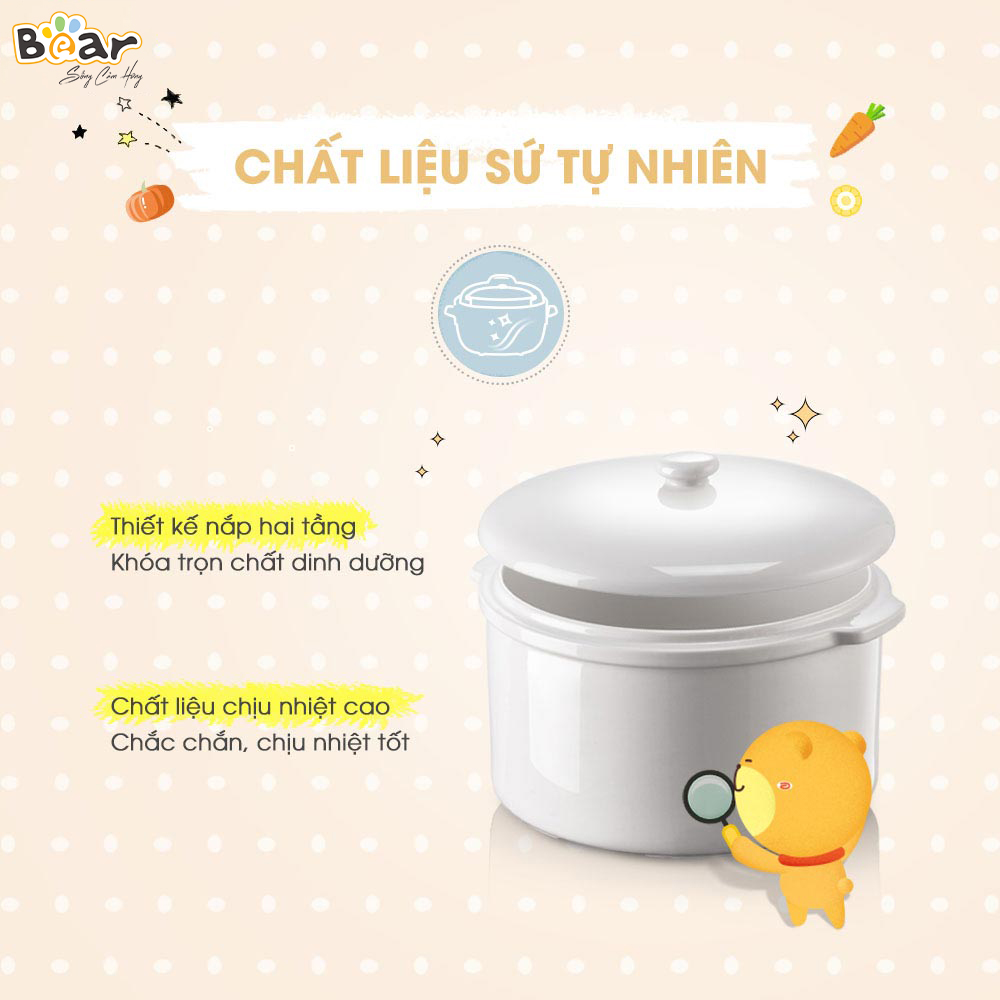 Nồi Nấu Chậm 2.5L Bear Sube003