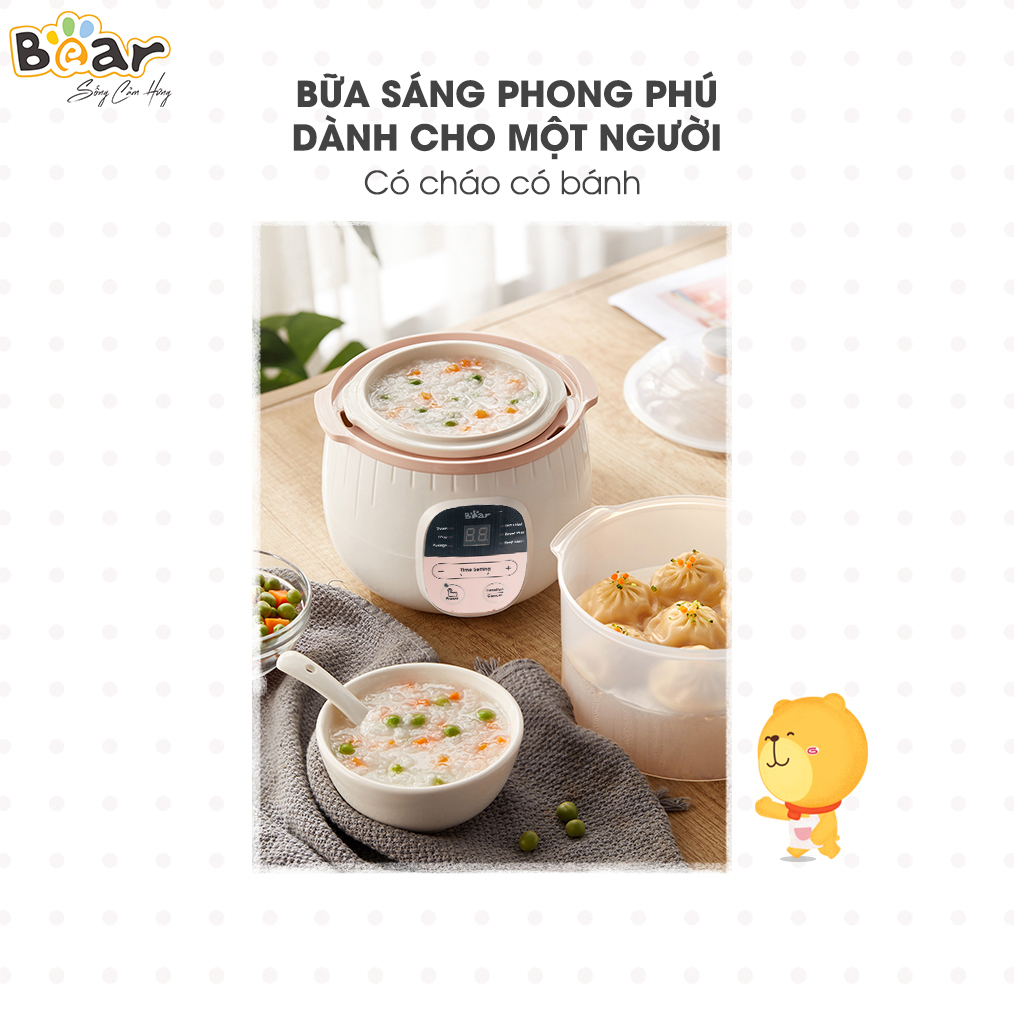 Nồi nấu chậm 0,8L Bear SUBE001