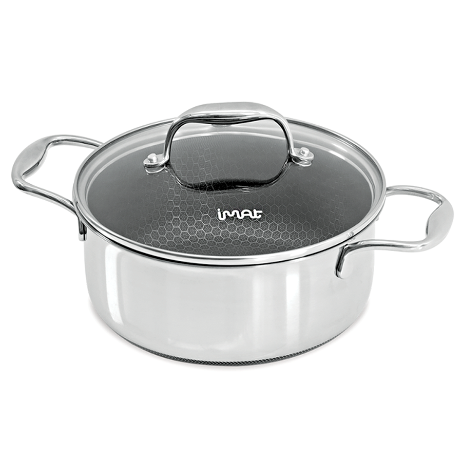 Bộ 2 nồi chảo Inox iMat Blackcube 20cm Hàn Quốc