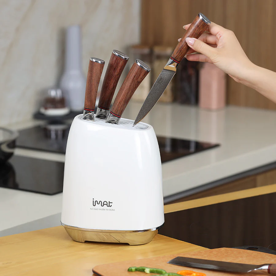 Ống Cắm Dao IMAT Nat Cao Cấp Thiết Kế Nghiêng Thông Minh Gọn Gàng, An Toàn, Cho Bếp Gia Đình