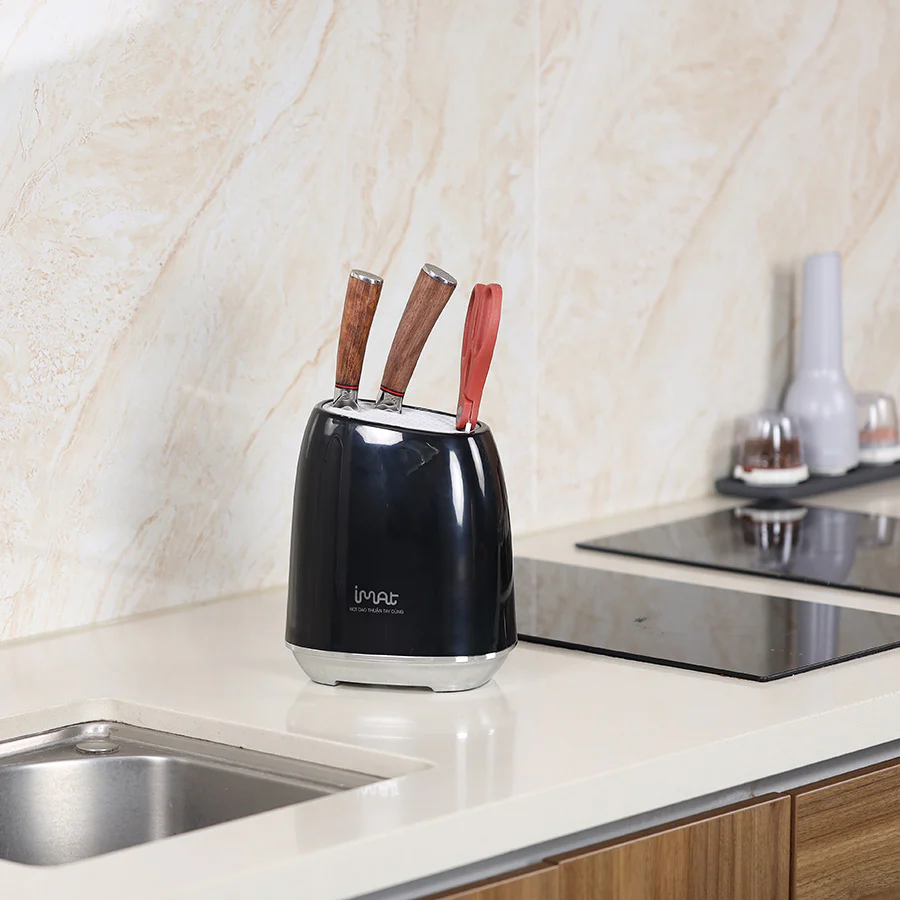 Ống Cắm Dao IMAT Nat Cao Cấp Thiết Kế Nghiêng Thông Minh Gọn Gàng, An Toàn, Cho Bếp Gia Đình