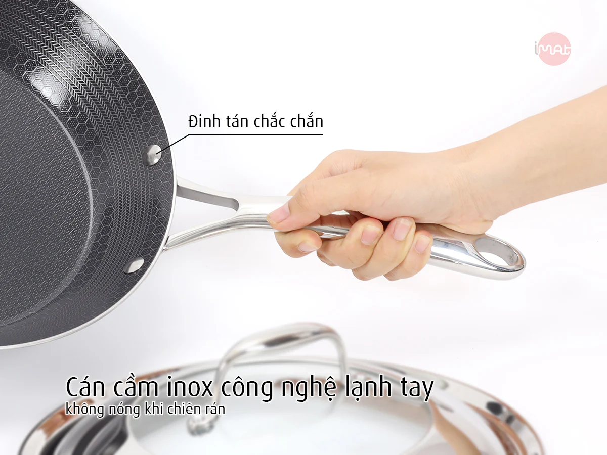 Chảo Paella 28 iMat Hybrid có vung