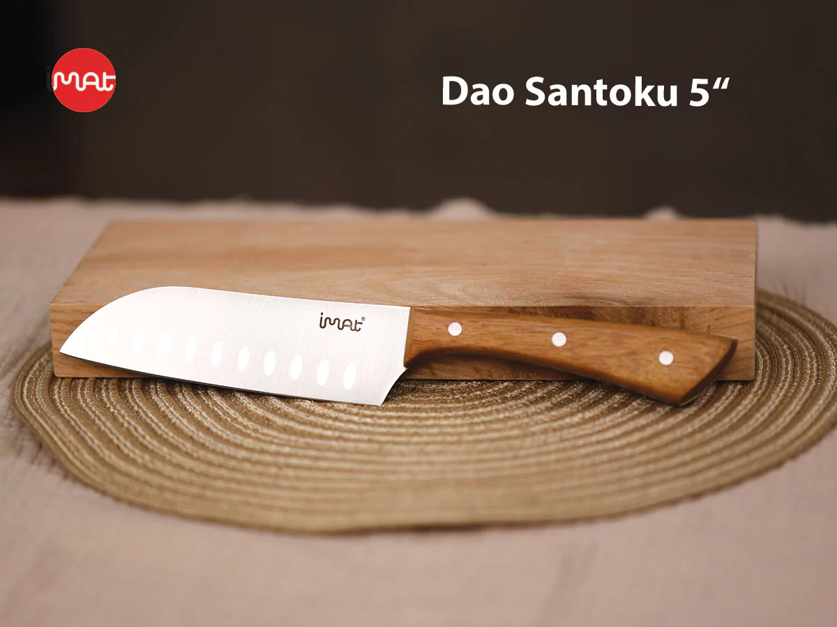 Bộ 5 dao cán gỗ lưỡi thép iMat
