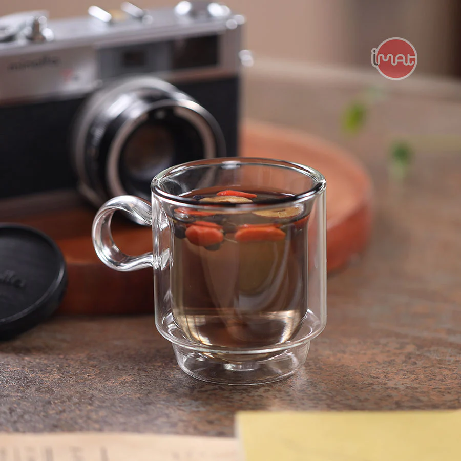 Bộ 6 Cốc Trà TATA Thủy Tinh High Borosilicate Hai Thành Cách Nhiệt Cao Cấp