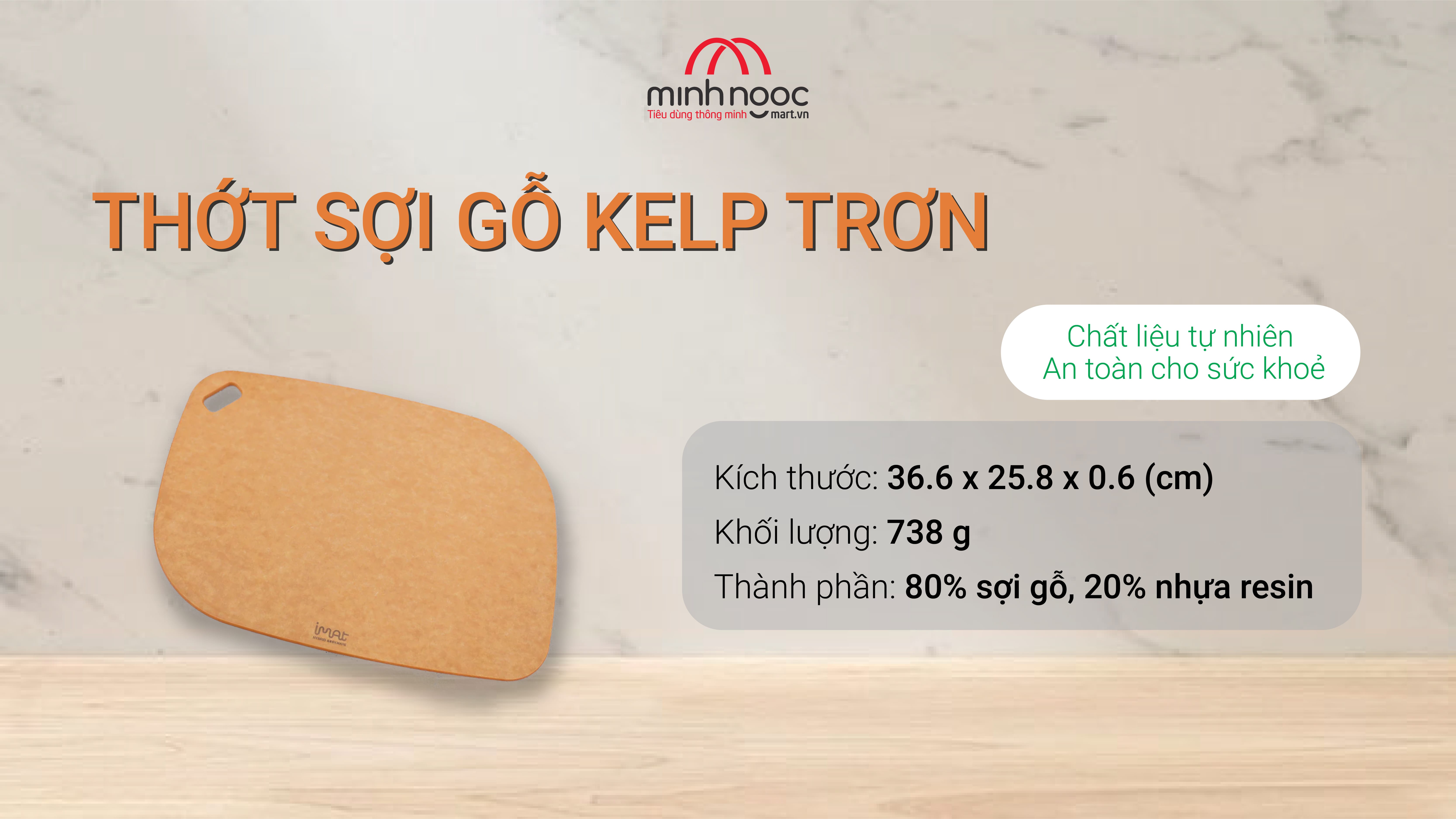 Thớt sợi gỗ Kelp Imat