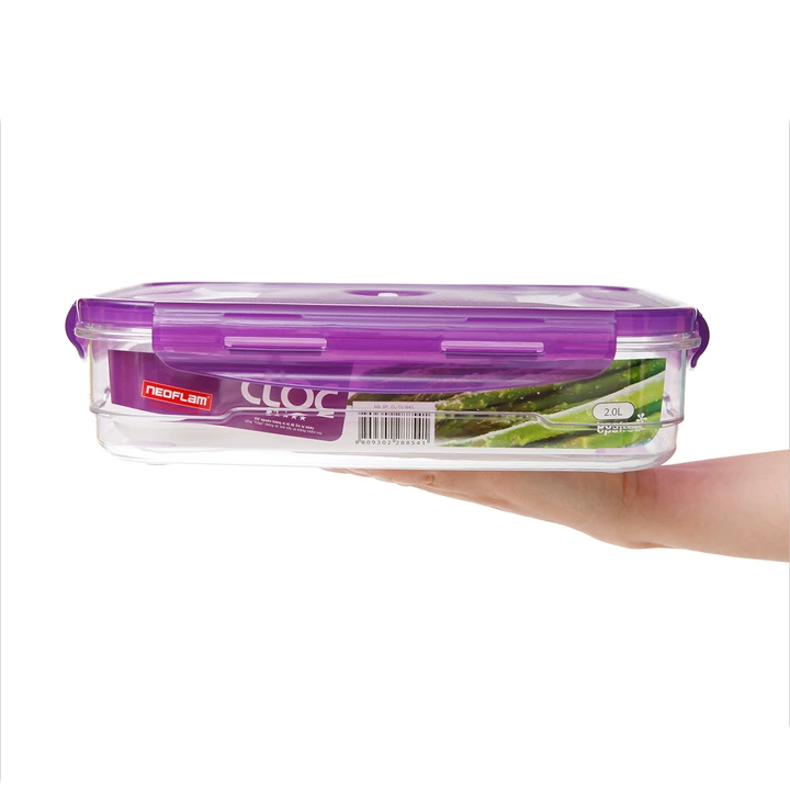 Hộp bảo quản chân không chữ nhật Cloc 2000ml