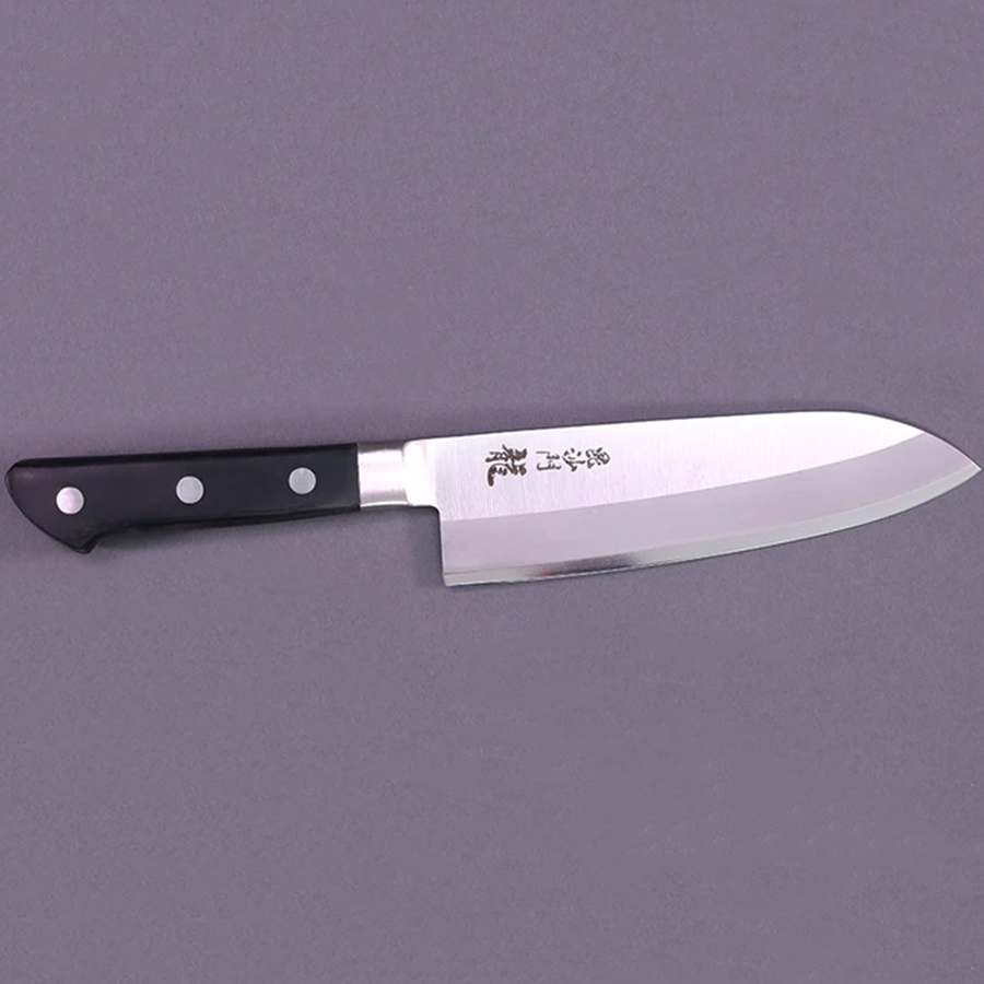 Dao Santoku Dragon có lưỡi cố định bằng thép không gỉ