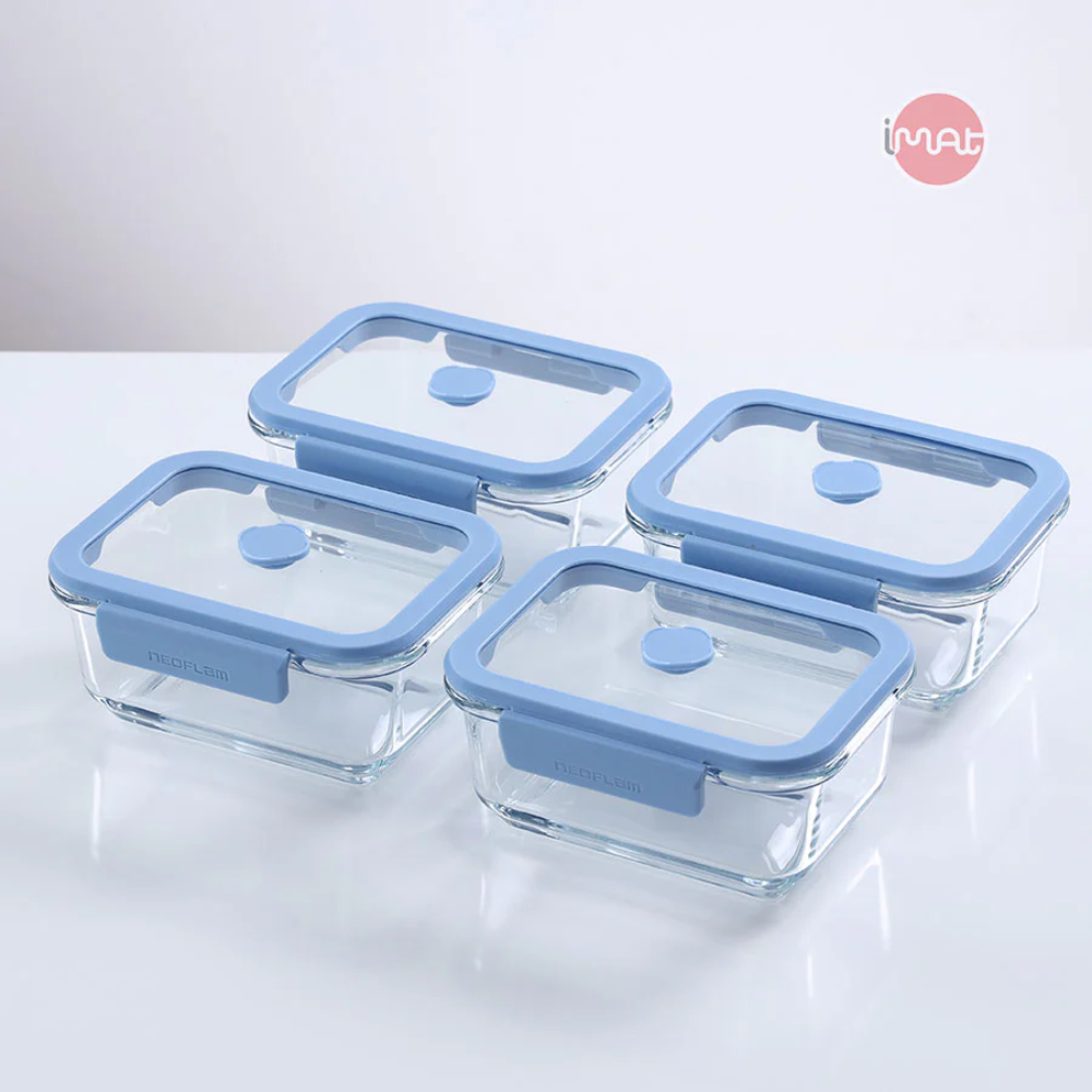 Hộp Thủy Tinh Chân Không Vacu Neoflam Chịu Nhiệt Borosilicate Hút Chân Không 570Ml| 950Ml|1500L| 2300ml