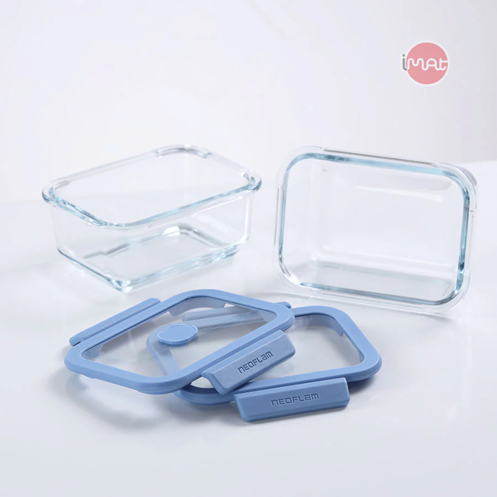 Hộp Thủy Tinh Chân Không Vacu Neoflam Chịu Nhiệt Borosilicate Hút Chân Không 570Ml| 950Ml|1500L| 2300ml