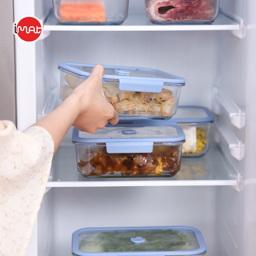 Bộ hộp thuỷ tinh chân không Neoflam VACU 8 món không bơm
