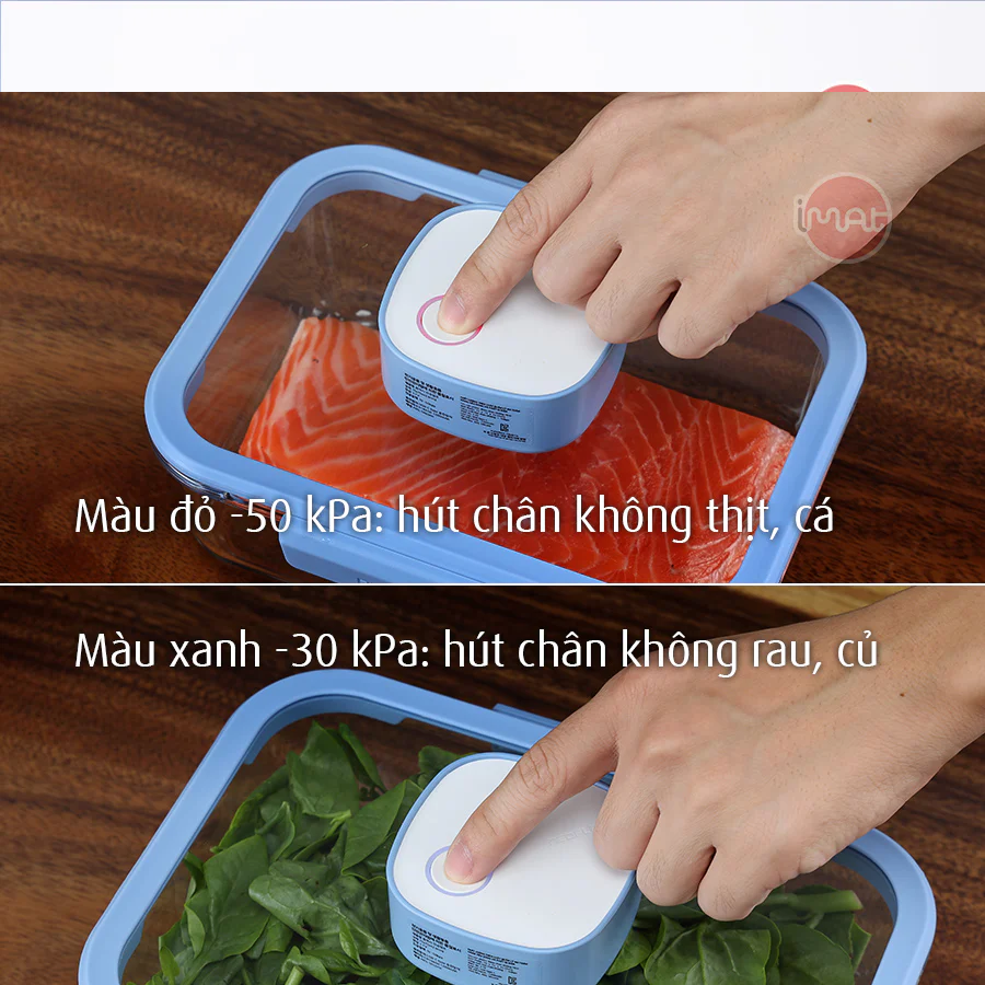 Bộ 6 Hộp Thủy Tinh Chân Không Neoflam Vacu Seal