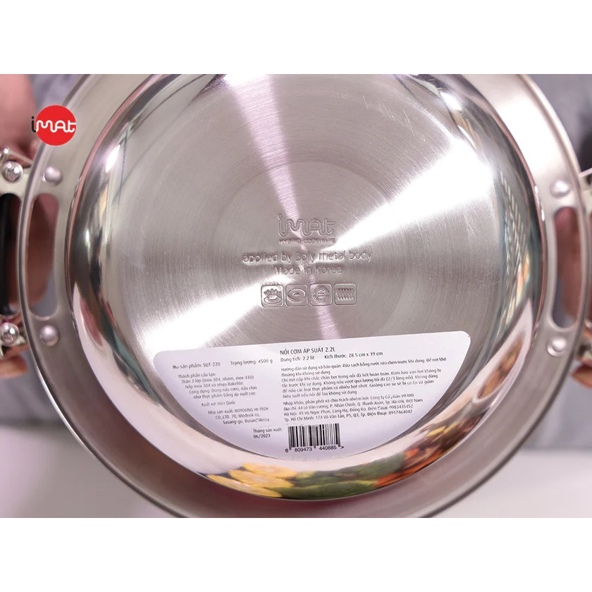 Nồi áp suất đa năng iMat 2,2l hiệu IMAT