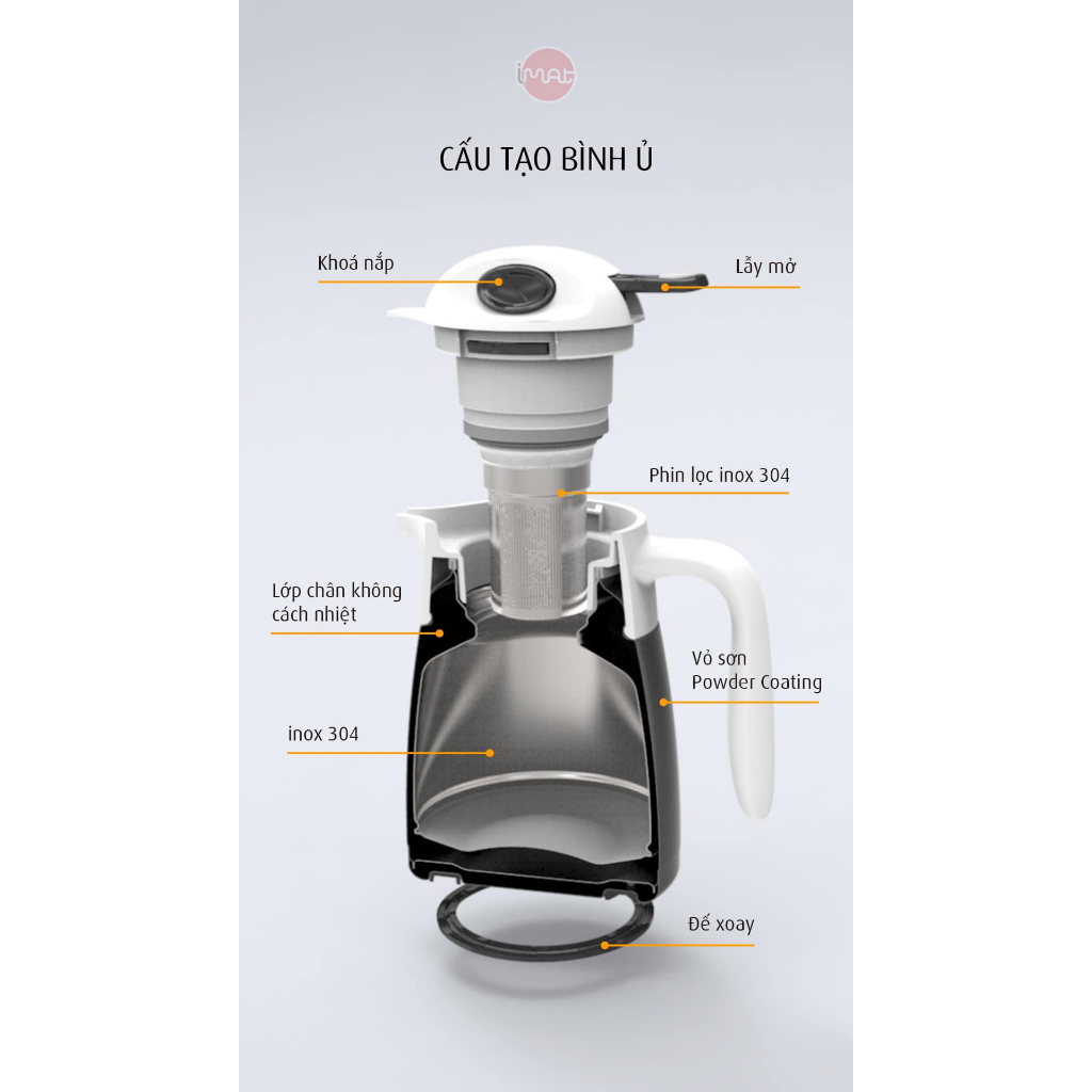 Bình ủ nhiệt có phin lọc Imat