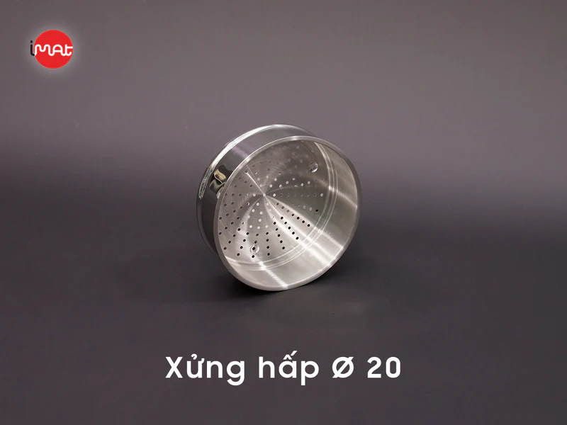 Xửng hấp iMat inox 304 nhiều kích cỡ 18 I 20 I 22 I 24 I 26 I 28 I 30(cm).Dùng cho nồi, chảo cùng size