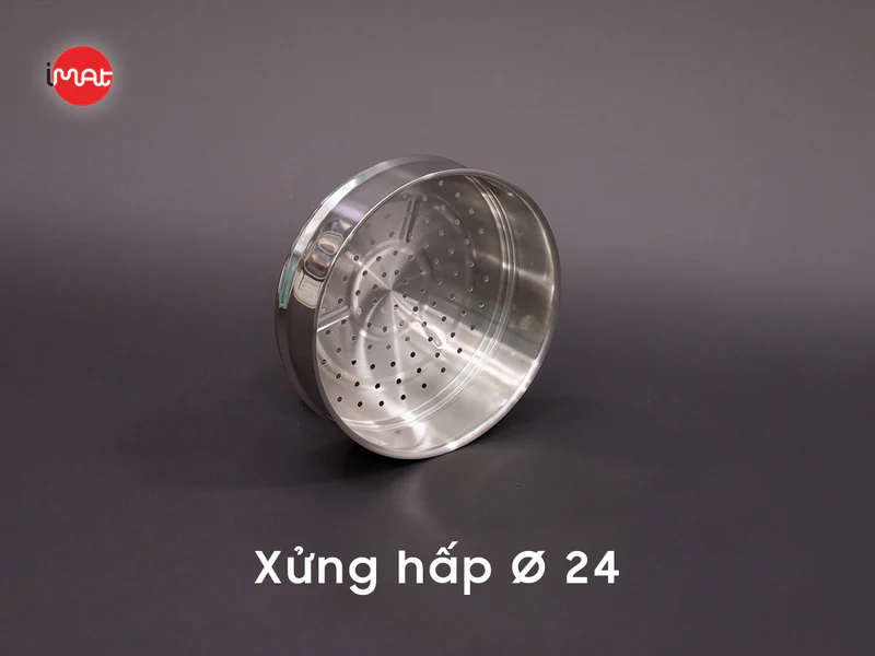 Xửng hấp iMat inox 304 nhiều kích cỡ 18 I 20 I 22 I 24 I 26 I 28 I 30(cm).Dùng cho nồi, chảo cùng size