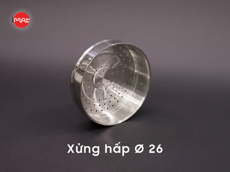 Xửng hấp iMat inox 304 nhiều kích cỡ 18 I 20 I 22 I 24 I 26 I 28 I 30(cm).Dùng cho nồi, chảo cùng size