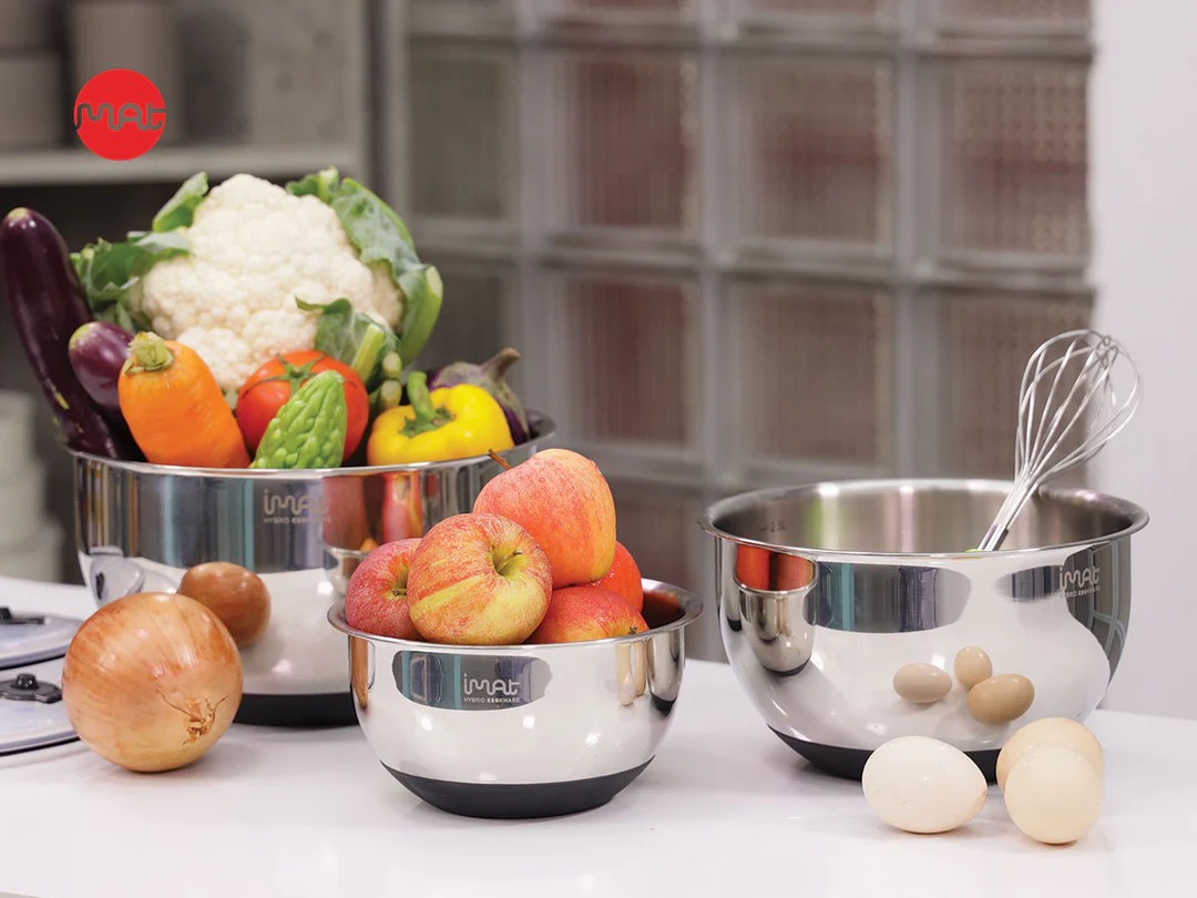 Bộ 3 tô trộn chân không iMAT 16,20,24 cm