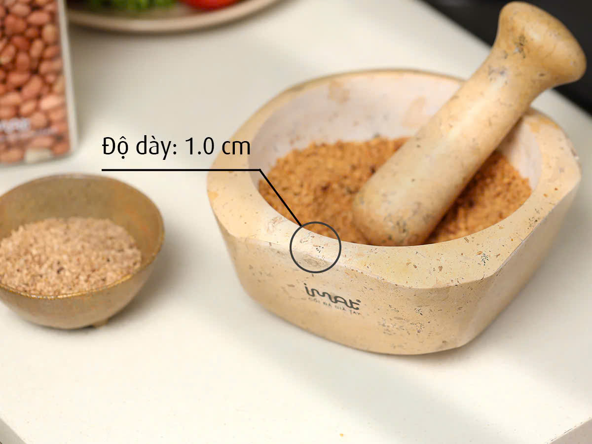 Cối và chày đá Cẩm thạch tự nhiên iMat