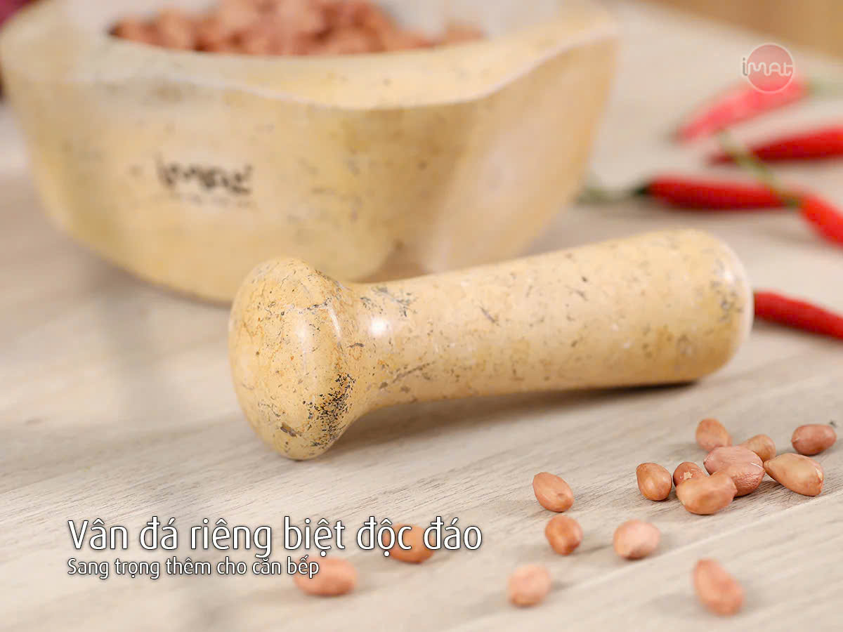 Cối và chày đá Cẩm thạch tự nhiên iMat