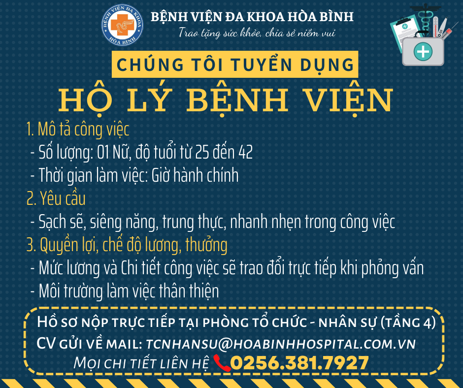 TUYỂN DỤNG HỘ LÝ BỆNH VIỆN